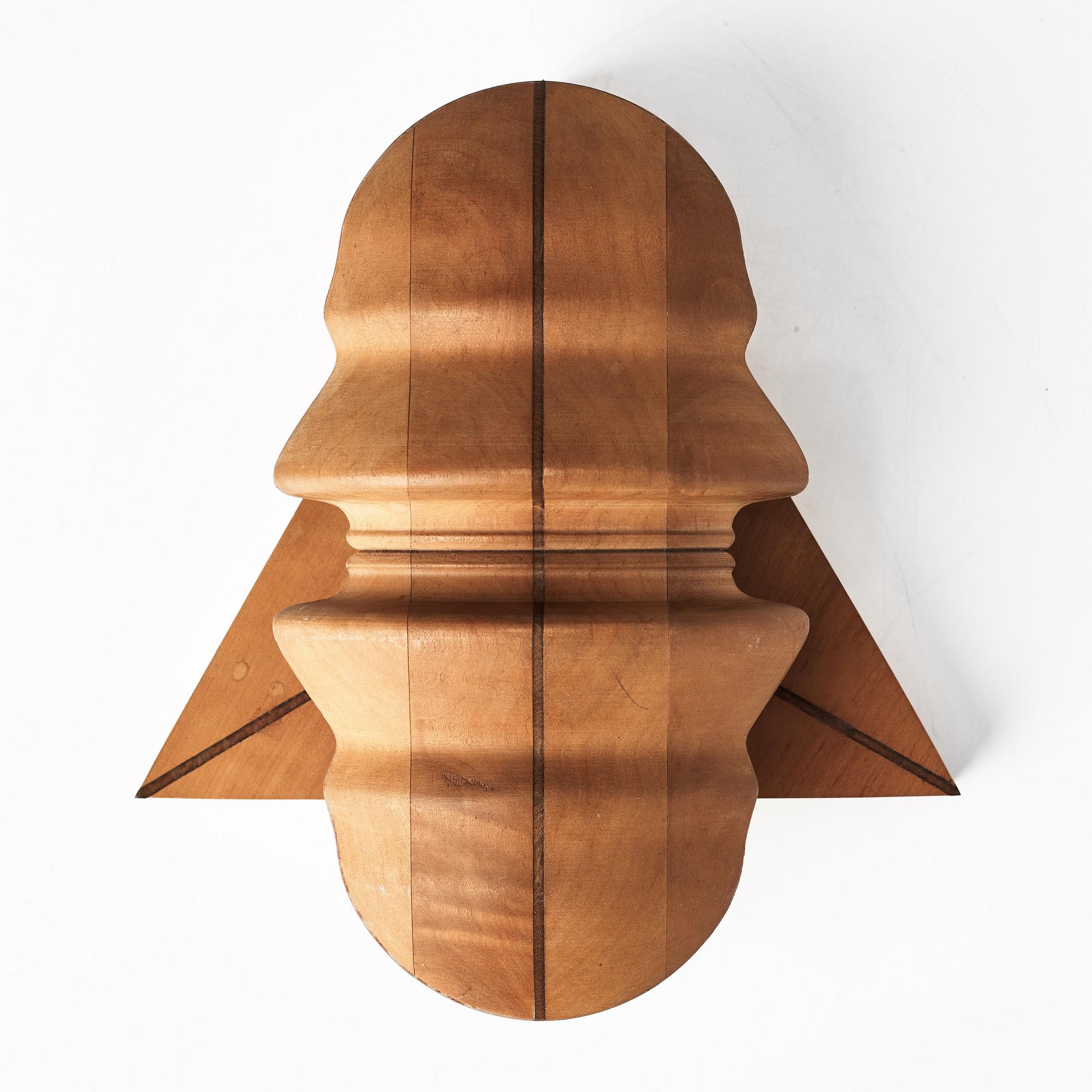 Sivert Lindblom, Sculpture, wood, two pieces.