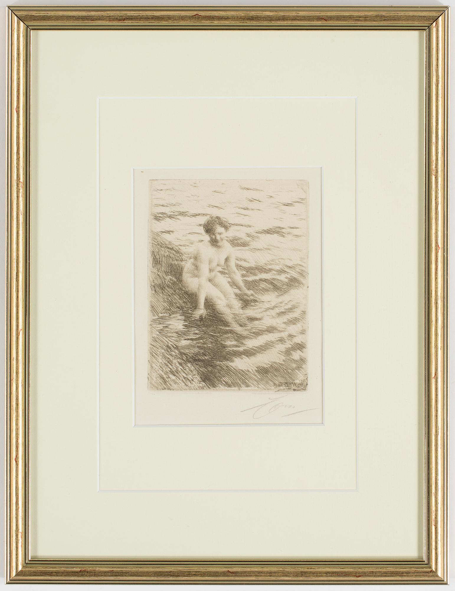 ANDERS ZORN, etsning, signerad, i plåten signerad och daterad 1911.