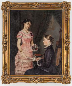 LOTTEN VON GEGERFELT, olja på duk, signerad Lotten v. Gegerfelt och daterad 1882.