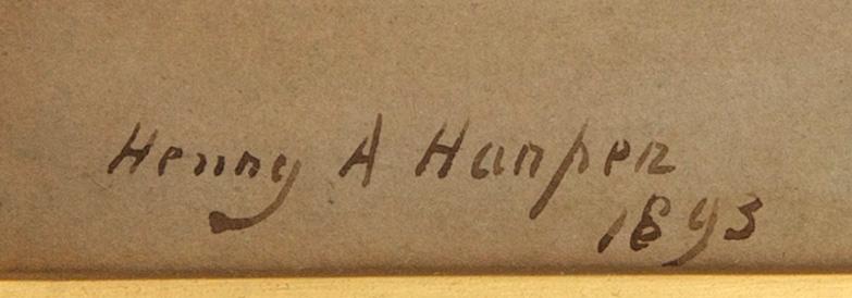 Henry A Harper, akvarell signerad och daterad 1893.