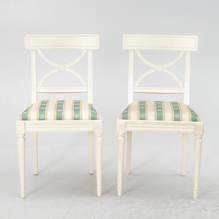 Chairs, 6 pcs, Gustavian style, in the Bellman model, 20th century.