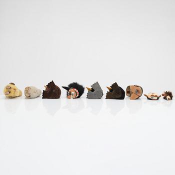 Atelier Fauni, figurer, 9 st, Finland, 1950-70-tal.