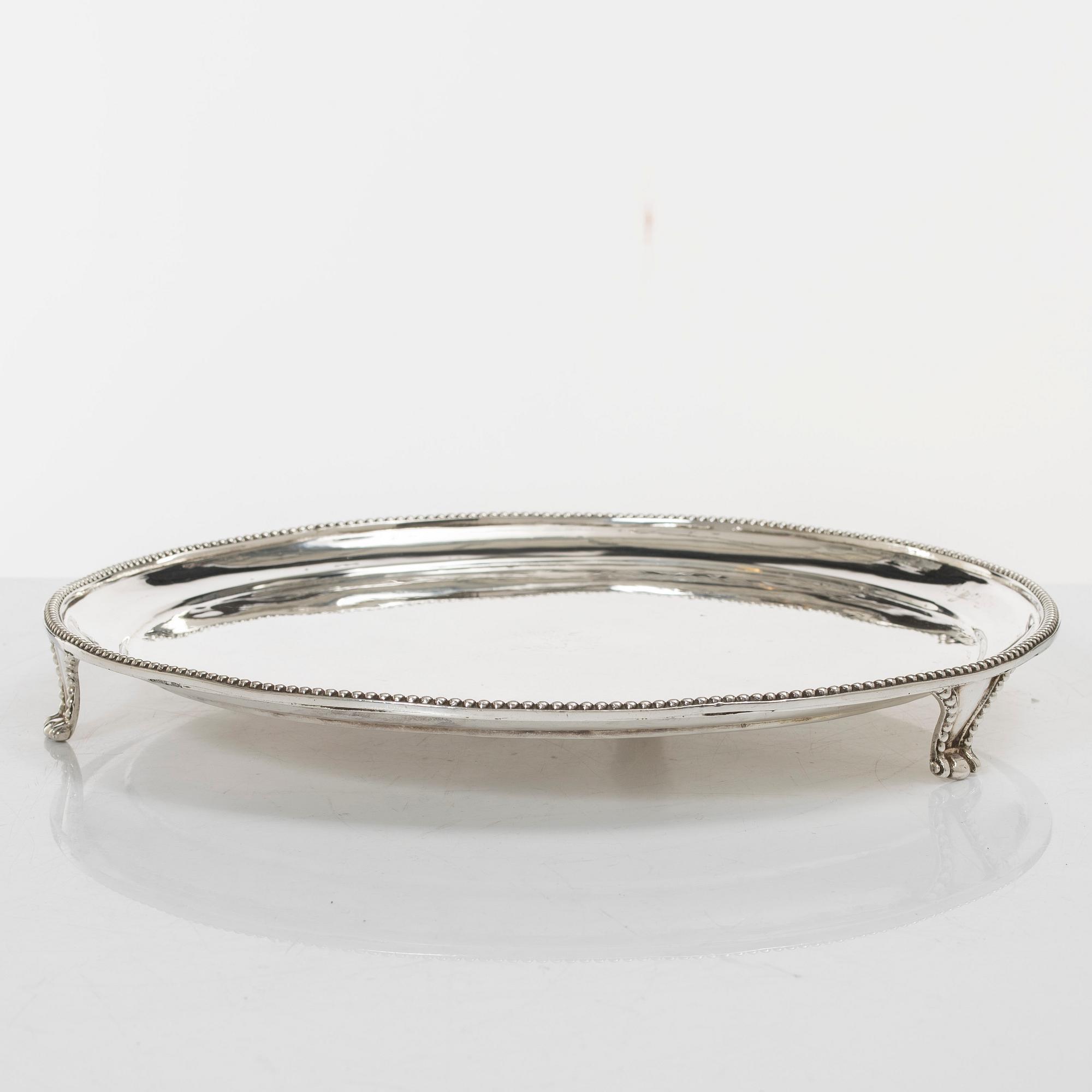 Bricka, silver, London, England, 1788.