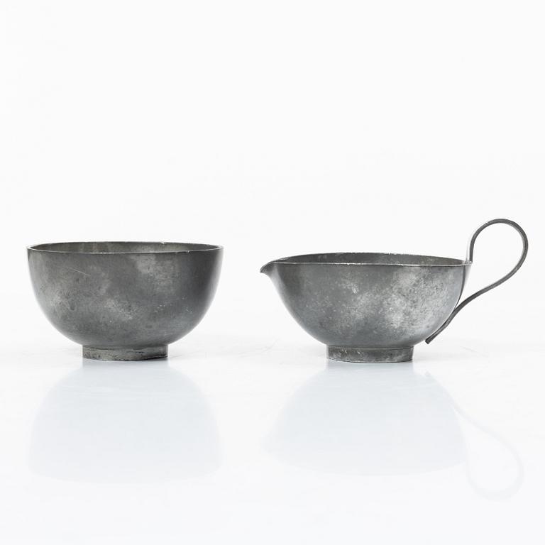 Firma Svenskt Tenn, sugar bowl and cream jug, Stockholm, 1953-54.