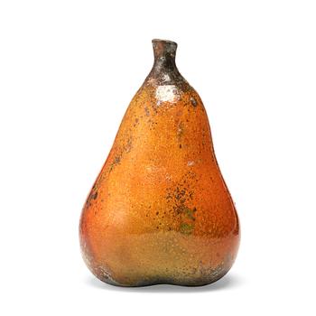 63. Hans Hedberg, A Hans Hedberg faience sculpture of a pear, Biot, France.