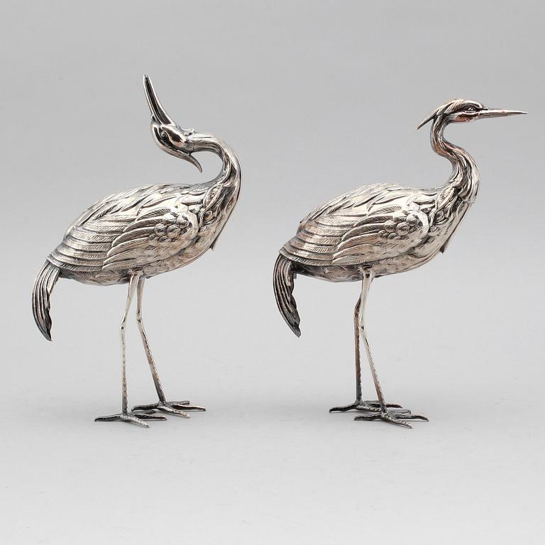 FIGURER, 2 st, silver, Spanien, 1900-talets mitt. Vikt ca 280 gram.