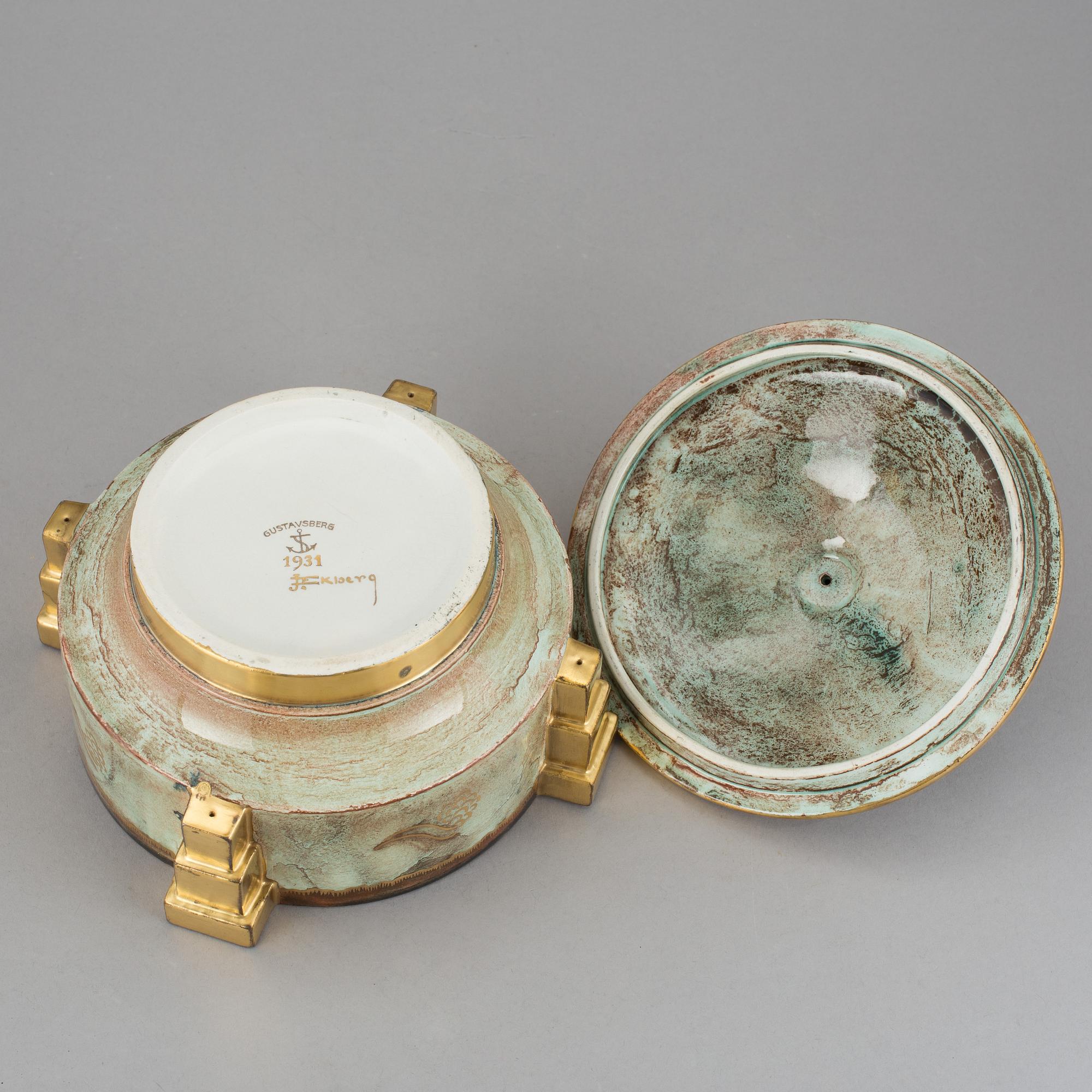 LOCKURNA, flintgods, Josef Ekberg, Gustavsberg, 1931.