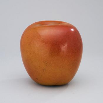 A Hans Hedberg faience apple, Biot, France.