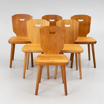 Six 'Rustik' chairs, Ikea, 1960s/70s.