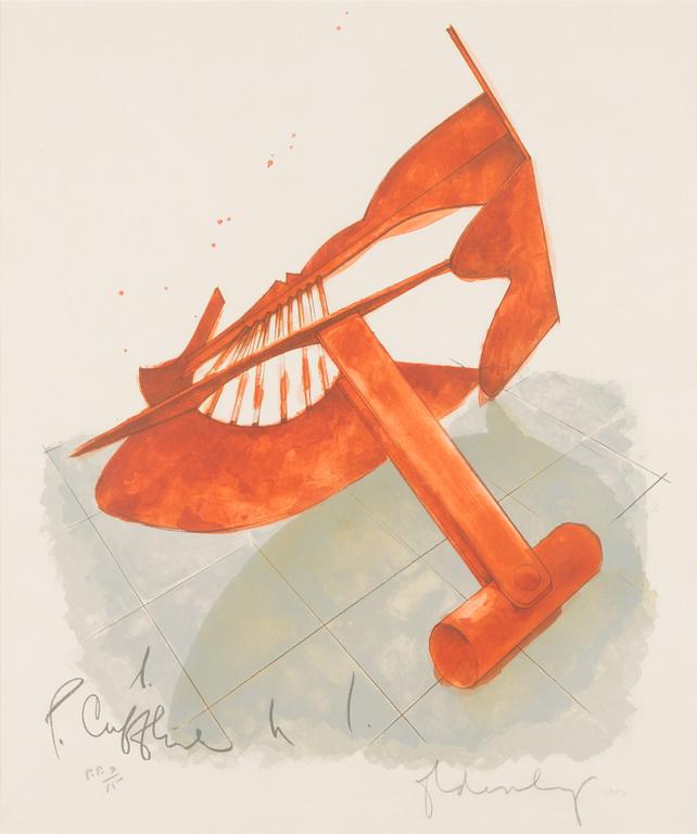 Claes Oldenburg, lithograph, in colours, signed and dated 1974, marked P.P. 9/15.