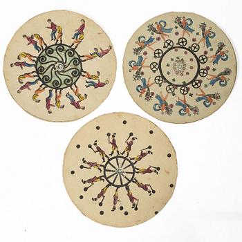 Phénakistiscope, "Disque Magique/Troll-Skifvan", probably France, 19th century.