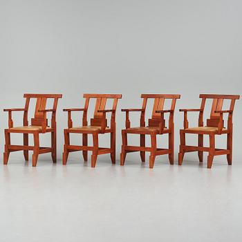 John Kandell, a set of four "Solitär" chairs, Källemo, Värnamo, post 1985.