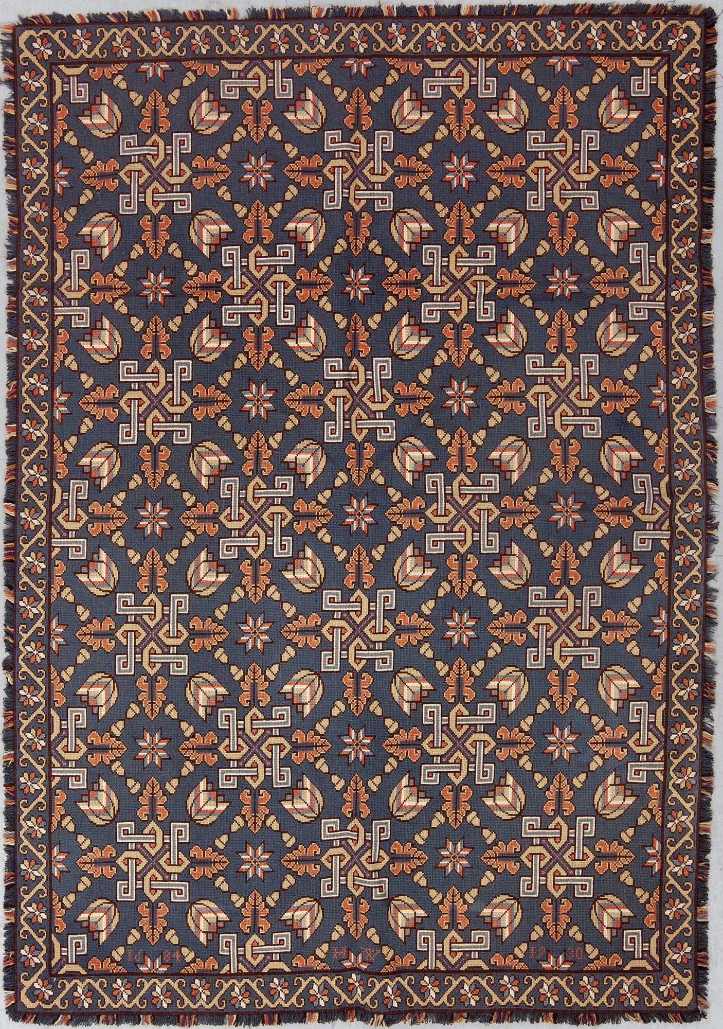 VÄGGBONAD, allmogestil, sign. och dat. HW 1930, 1684. Ca 198x138.