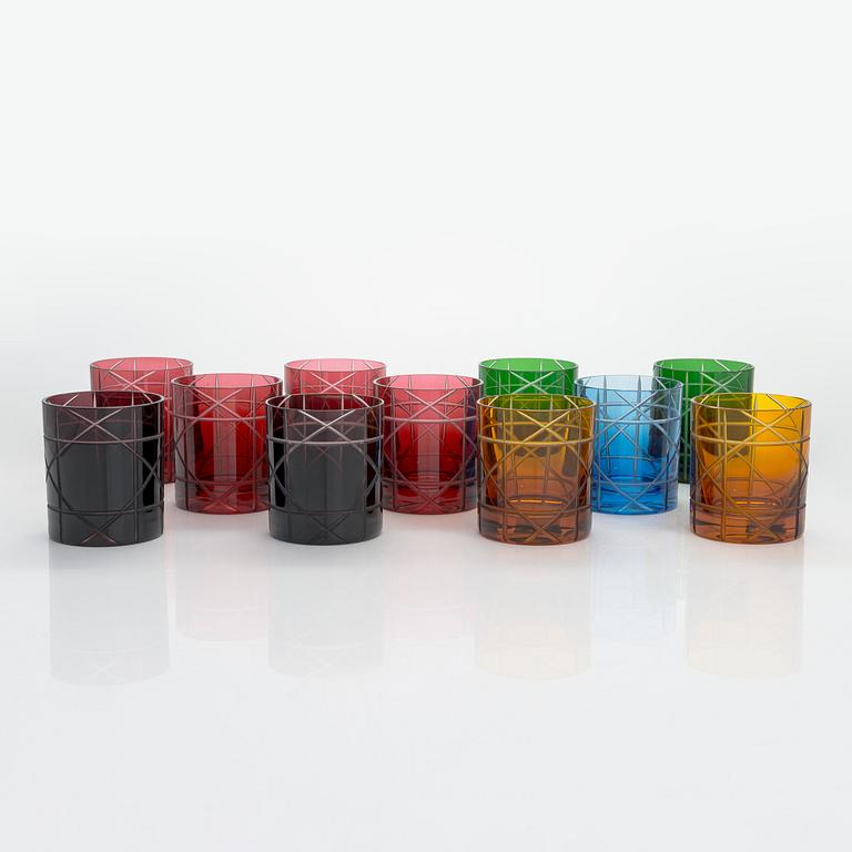 Dior, an 11-piece set of whisky glasses /tumblers.