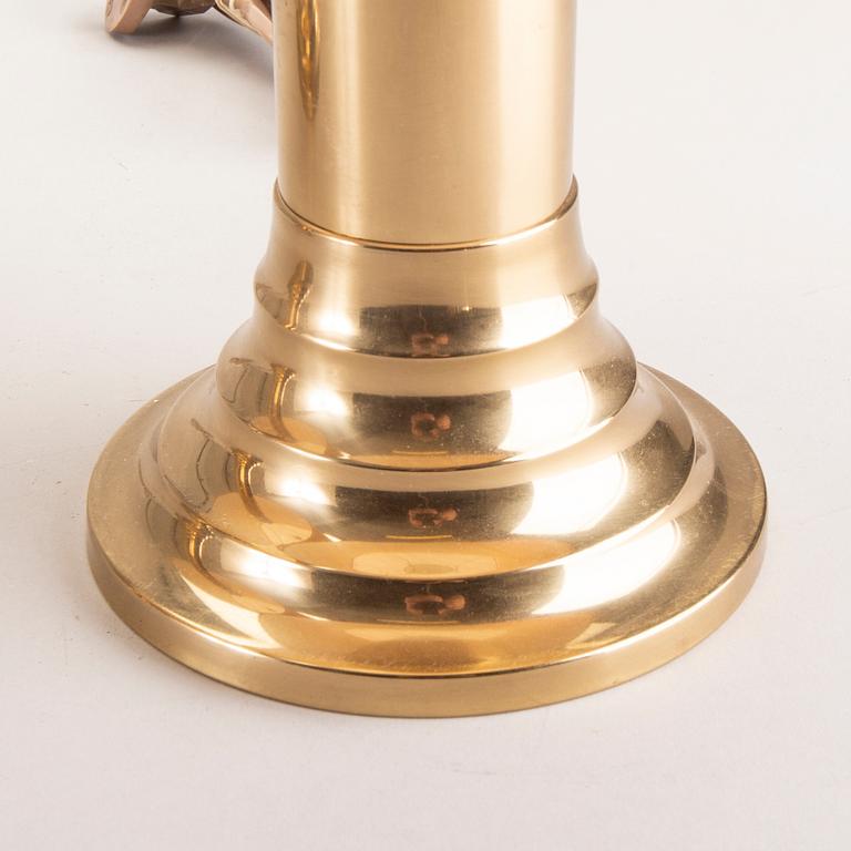 A pair of brass 1970/80s table lamps.
