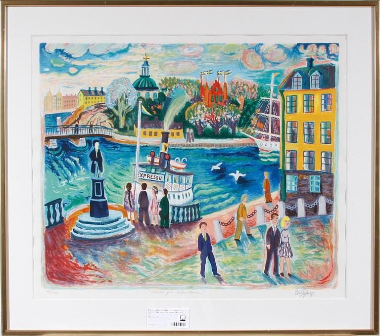 ELIS RYBERG, färglitografier, 2 st. Sign o numr 40/360 resp 189/360.