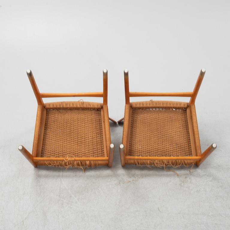 Hans J. Wegner, five 'Spisestolen/CH-23", Ljungströms Möbler, Mariestad, 1960's/70's.