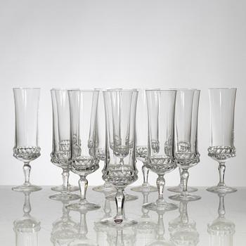 Ingeborg Lundin, champagneglas, 12 st, "Silvia", Orrefors.