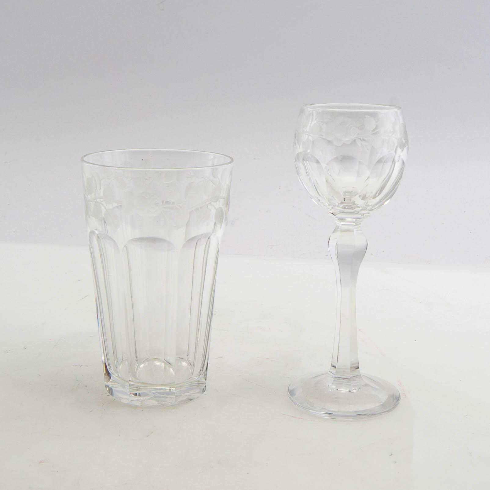 Glass service, 81 pieces, second half of the 20th century.