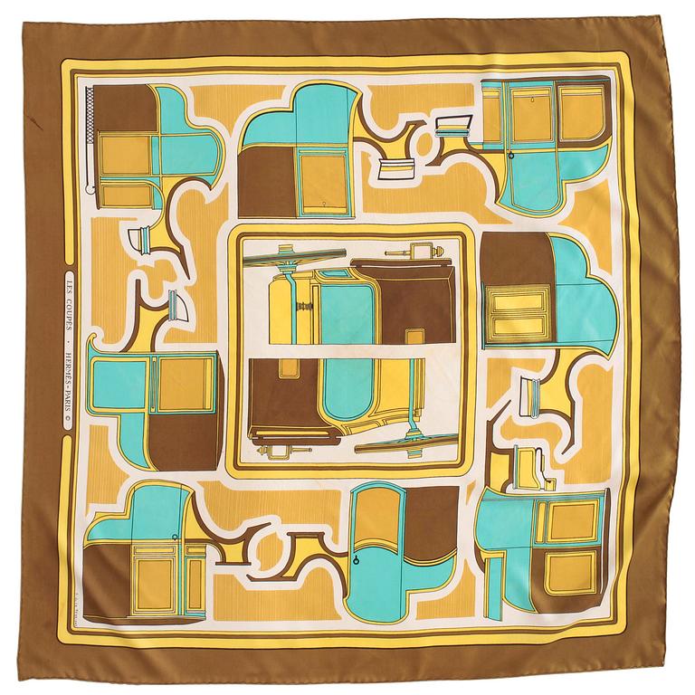 HERMÈS, scarf, "Les Coupés".