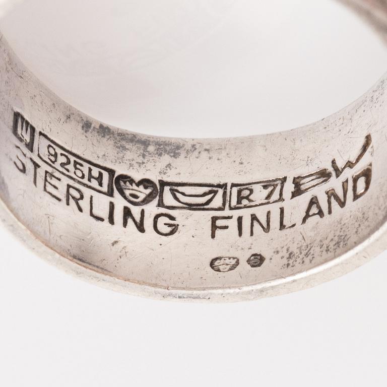 Björn Weckström, ring silver, Lapponia 1970.