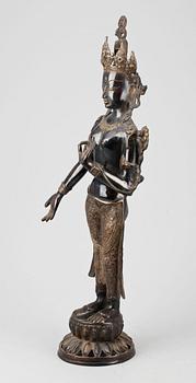 FIGURIN, patinerad mässing, trol Thailand, 1900-tal.