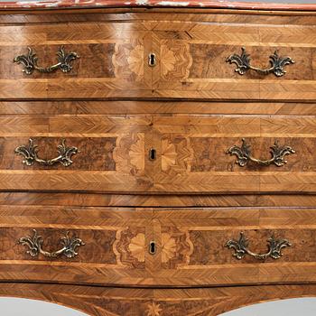 An Italian presumably Naples  Rococo 18th century commode.