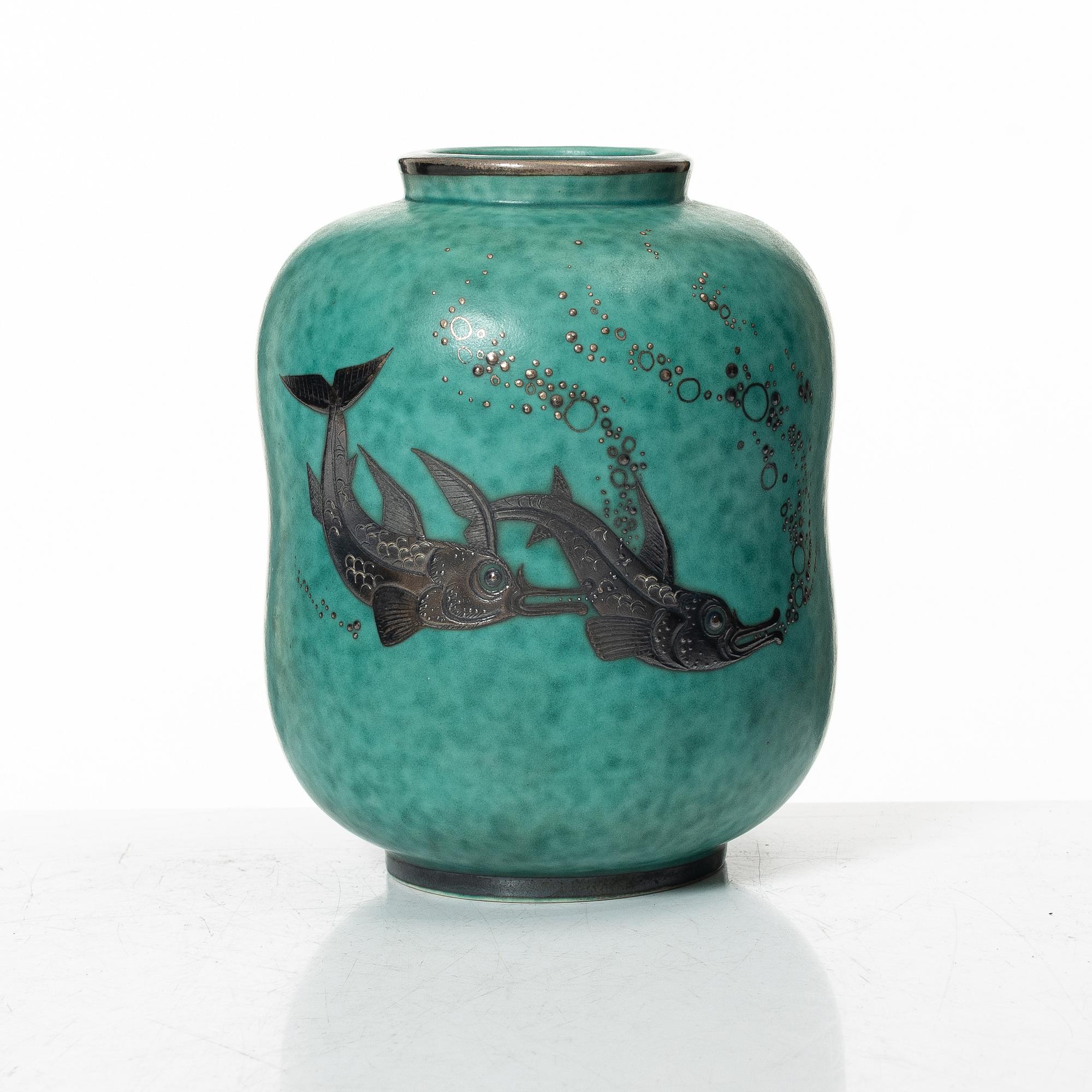 Wilhelm Kåge, Vase, "Argenta", Gustavsberg.