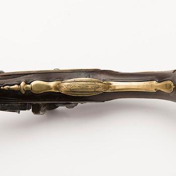 A French flintlock pistol, Tezenas Freconnet, first half of 18th Century.