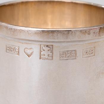 TWO SILVER BEAKERS, Tammisaari 1978.