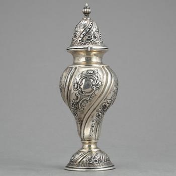 SOCKERRUSKA, silver, rokokostil, Holland, 1800-tal.