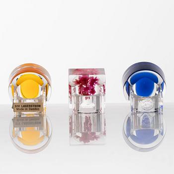 Siv Lagerström, three rings, acrylic plastic. 1970s.