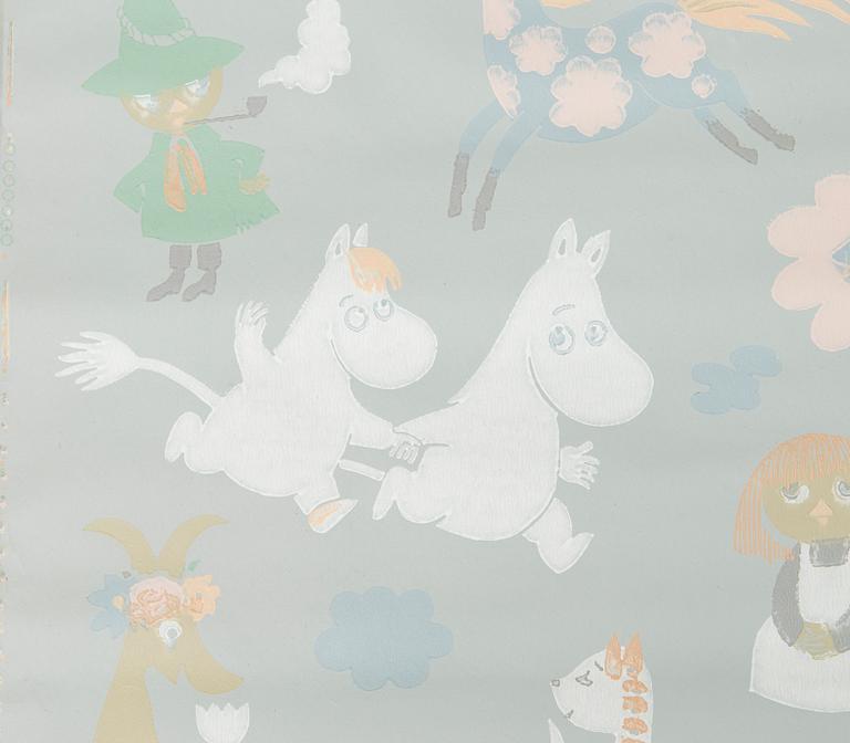 Tove Jansson, Moomin wallpaper, 6 rolls, mid-20th century.