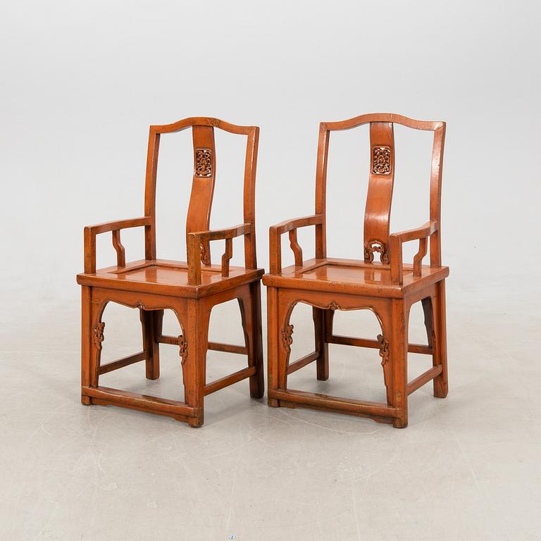 Armchairs, a pair, China, late 19th/early 20th century.