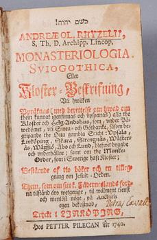 BÖCKER, 7 st, 1600-1800-tal.