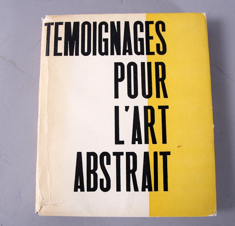 BOK "Temoignages pour l´art abstrait. Frankrike 1952, 1500 exemplar, 27 blad/pochoir.