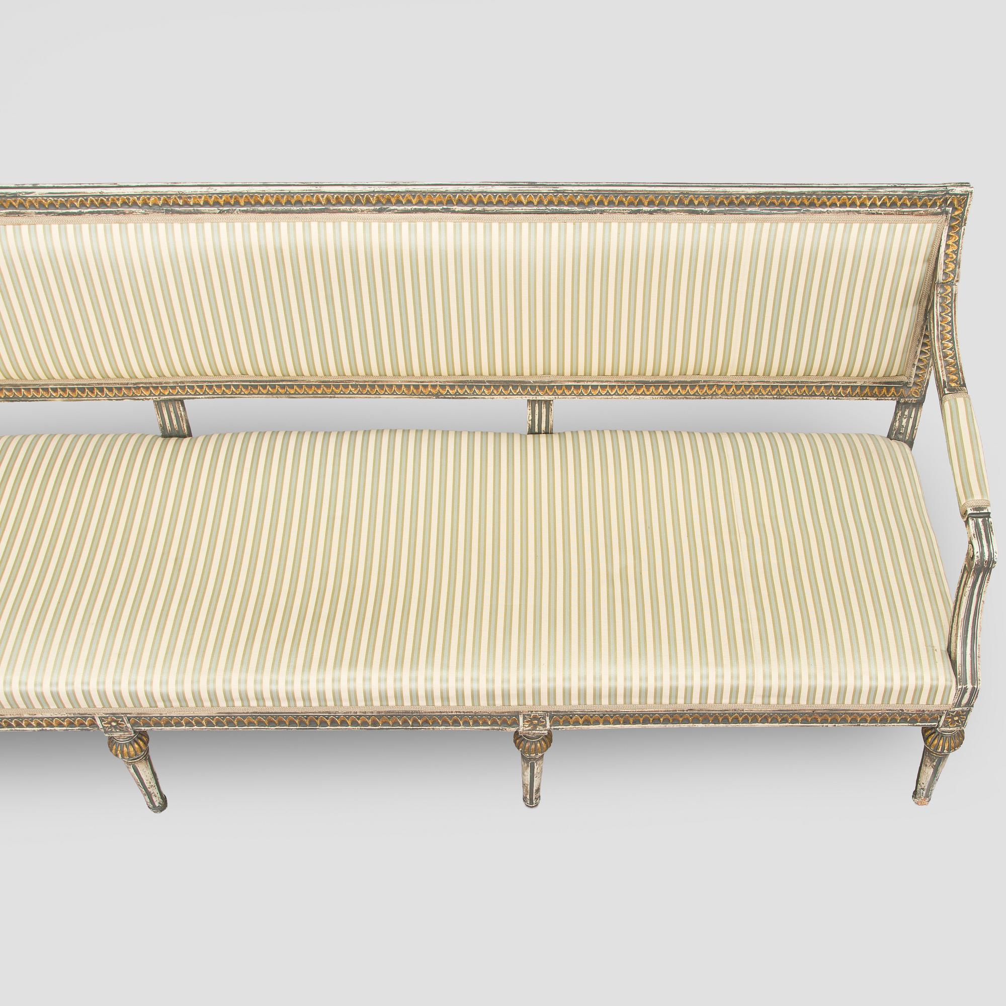 Soffa, gustaviansk, sent 1700-tal.