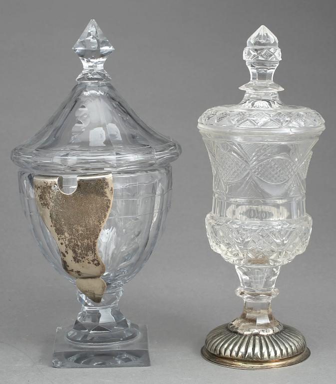 SKÅLAR, 4 st glas, Nordeuropa, omkr år 1900.