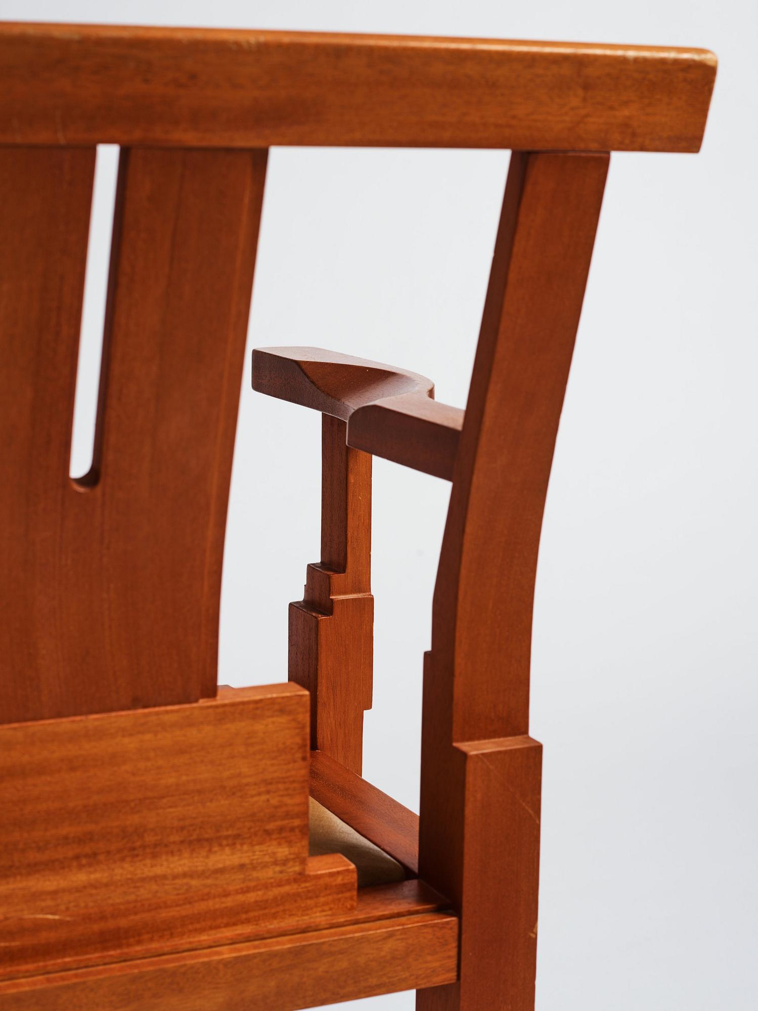 John Kandell, a set of six "Solitär" chairs, Källemo, Värnamo post 1985.