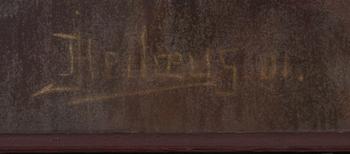 JOHN HEDAEUS, pastellteckning, sign o dat -01.