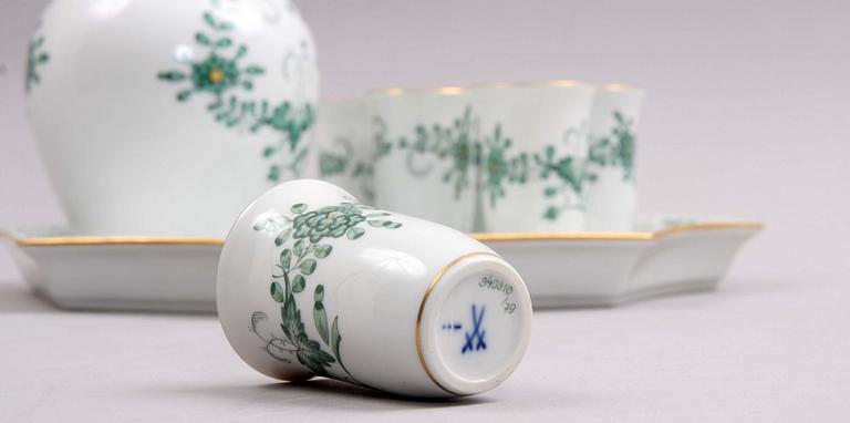 LIKÖRSERVIS, 8 delar, porslin,  Meissen.