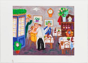 Lennart Jirlow, Colour lithograph, signed and numbered 110/385.