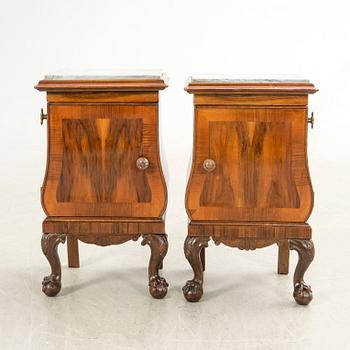 Nightstands, a pair, first half of the 20th century.