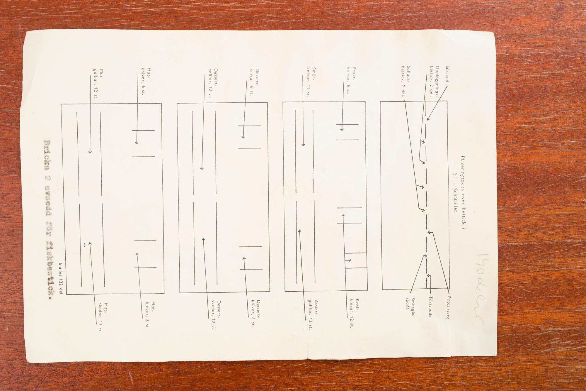 A 140 piece "Venus" cutlery set from Asni, denmark, mid 20th Century.