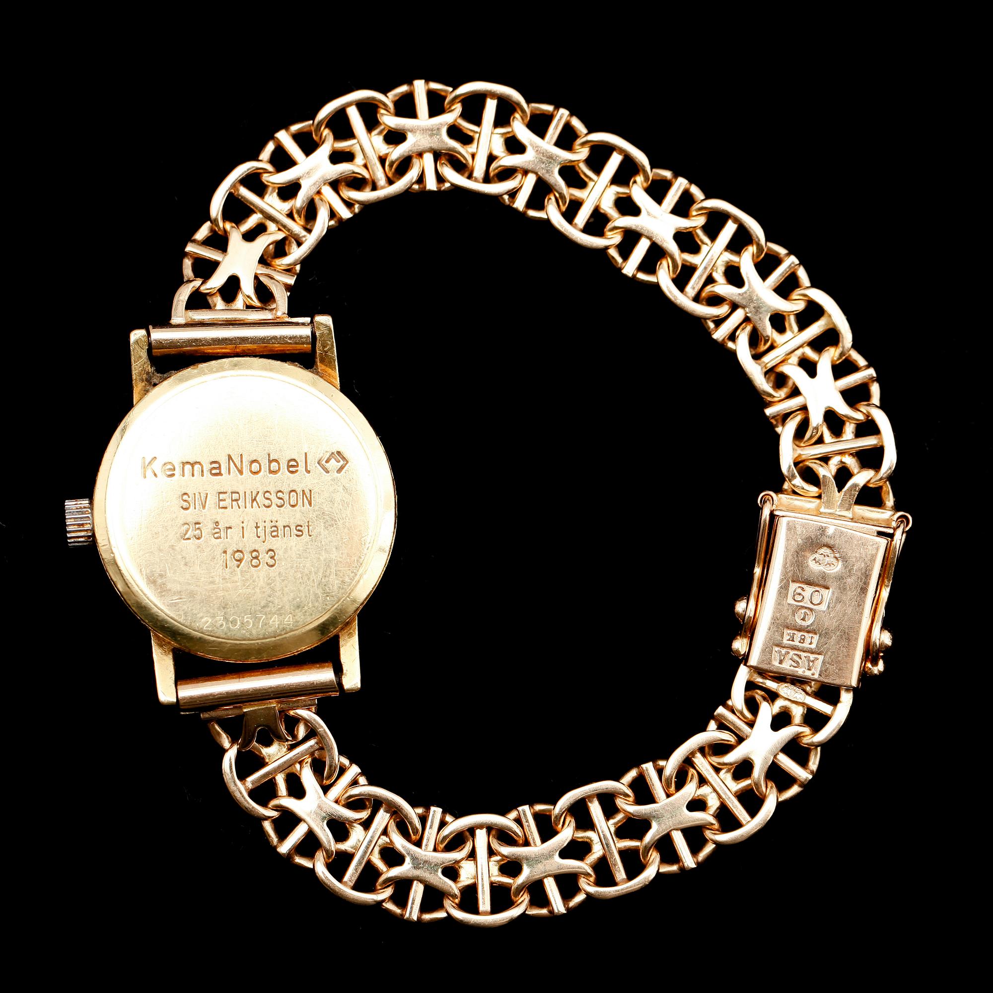 ARMBANDSUR, 18 k guld, IWC, International Watch Company Schaffhausen. Tot vikt 30 g.