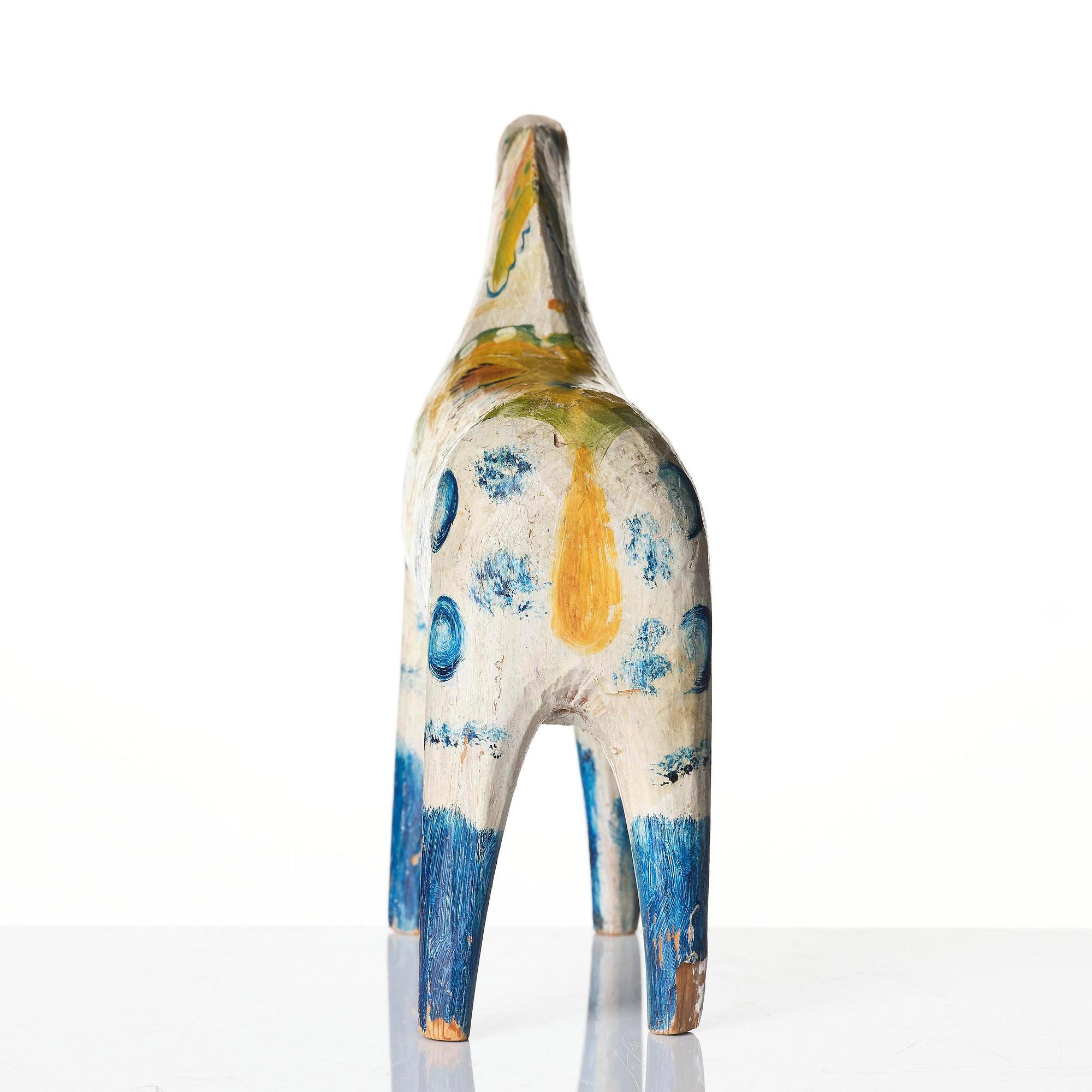 A Dalecarlian horse attributed to Karin Nisser (1883-1947), Vattnäs.