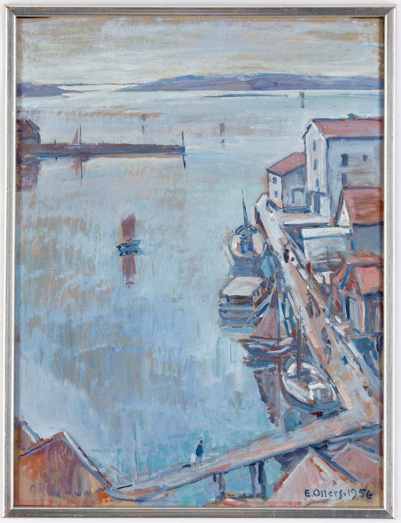 Edvin Ollers, oil on canvas, signe and dated 1956.