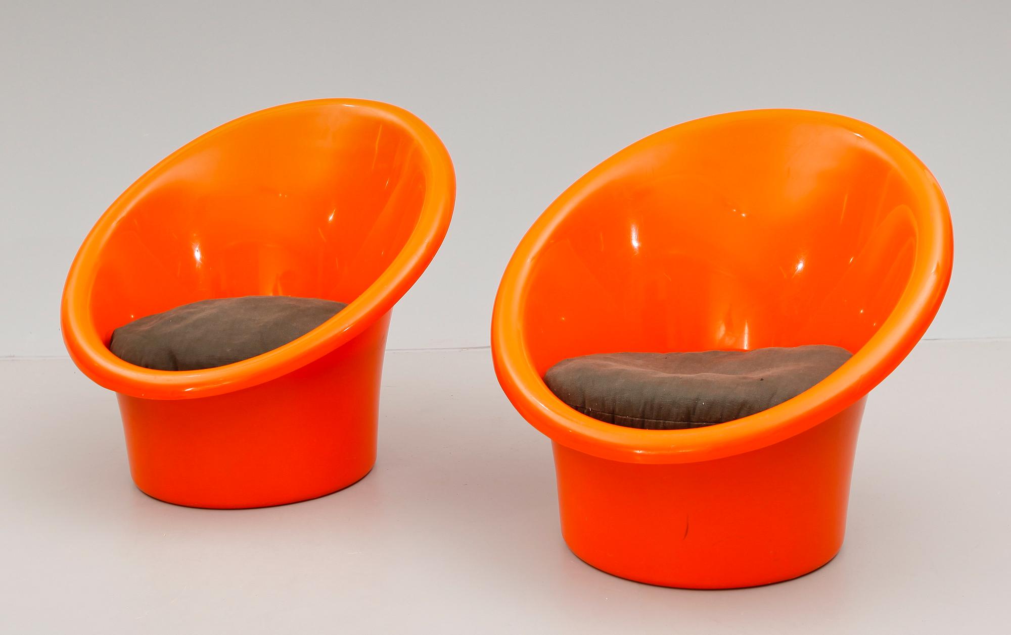 STOLAR, 1 par, plast, "Skopa", Olle Gjerlöv-Knudsen och Torben Lind för IKEA. Modellen formgiven 1974.