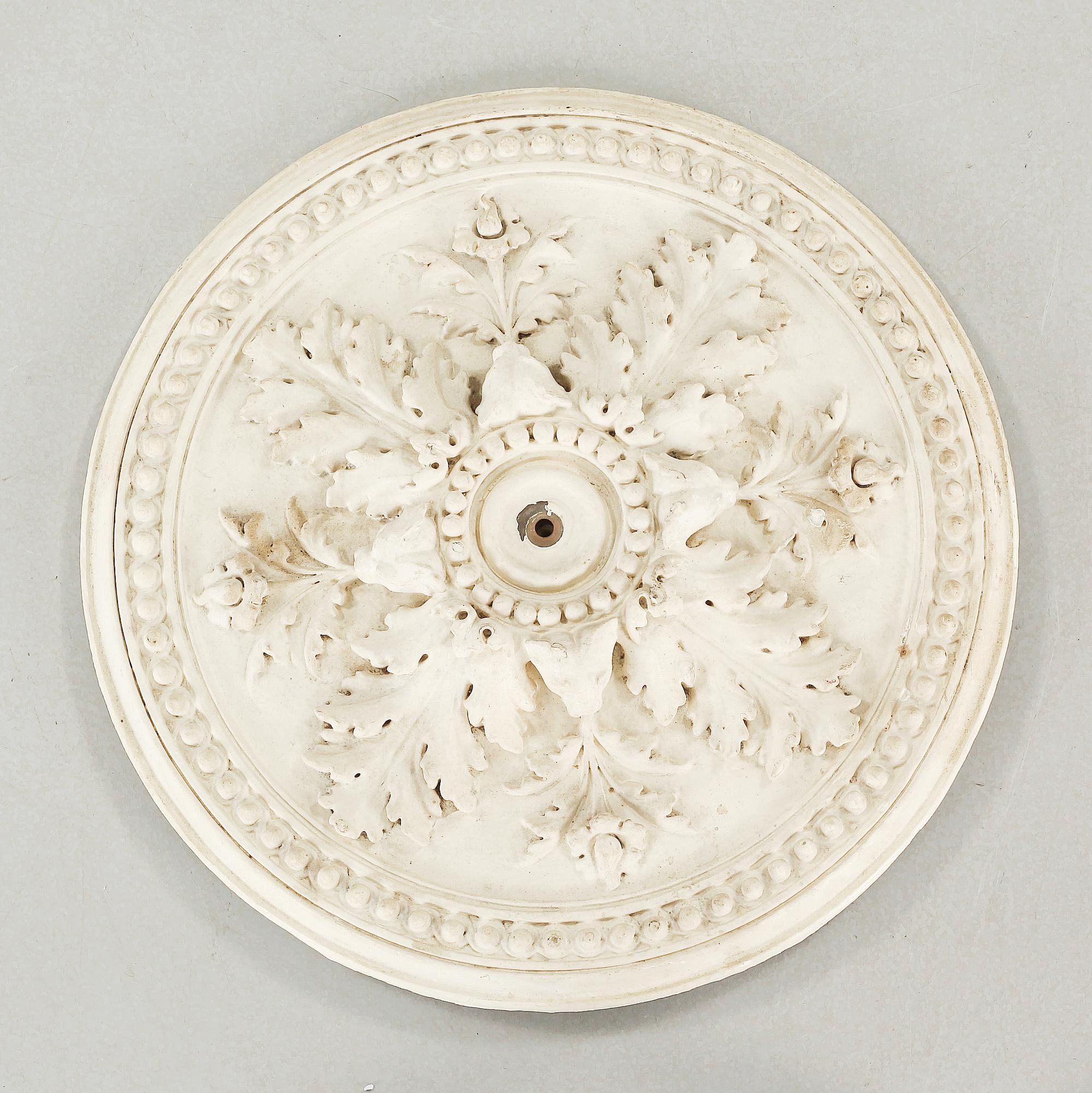 TAKROSETT, gips, omkring sekelskiftet 1900.