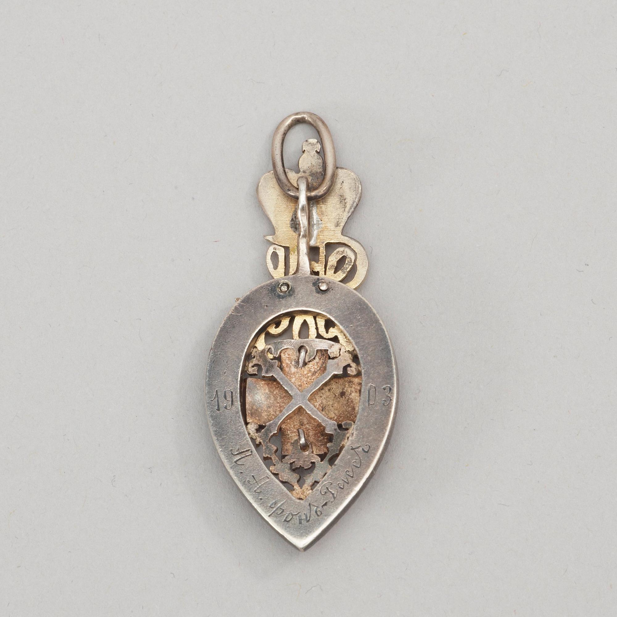 A Mariinskii Barracks Hospital Badge, marked St.Petersburg 1899-1908.